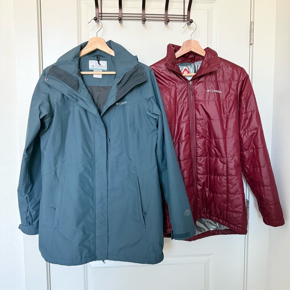 Columbia Women Interchange Blue & Red Omni-Heat Heat 2 in 1